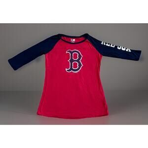 BOSTON RED SOX Women's Small NEW ERA MLB Shirt Tee Baseball